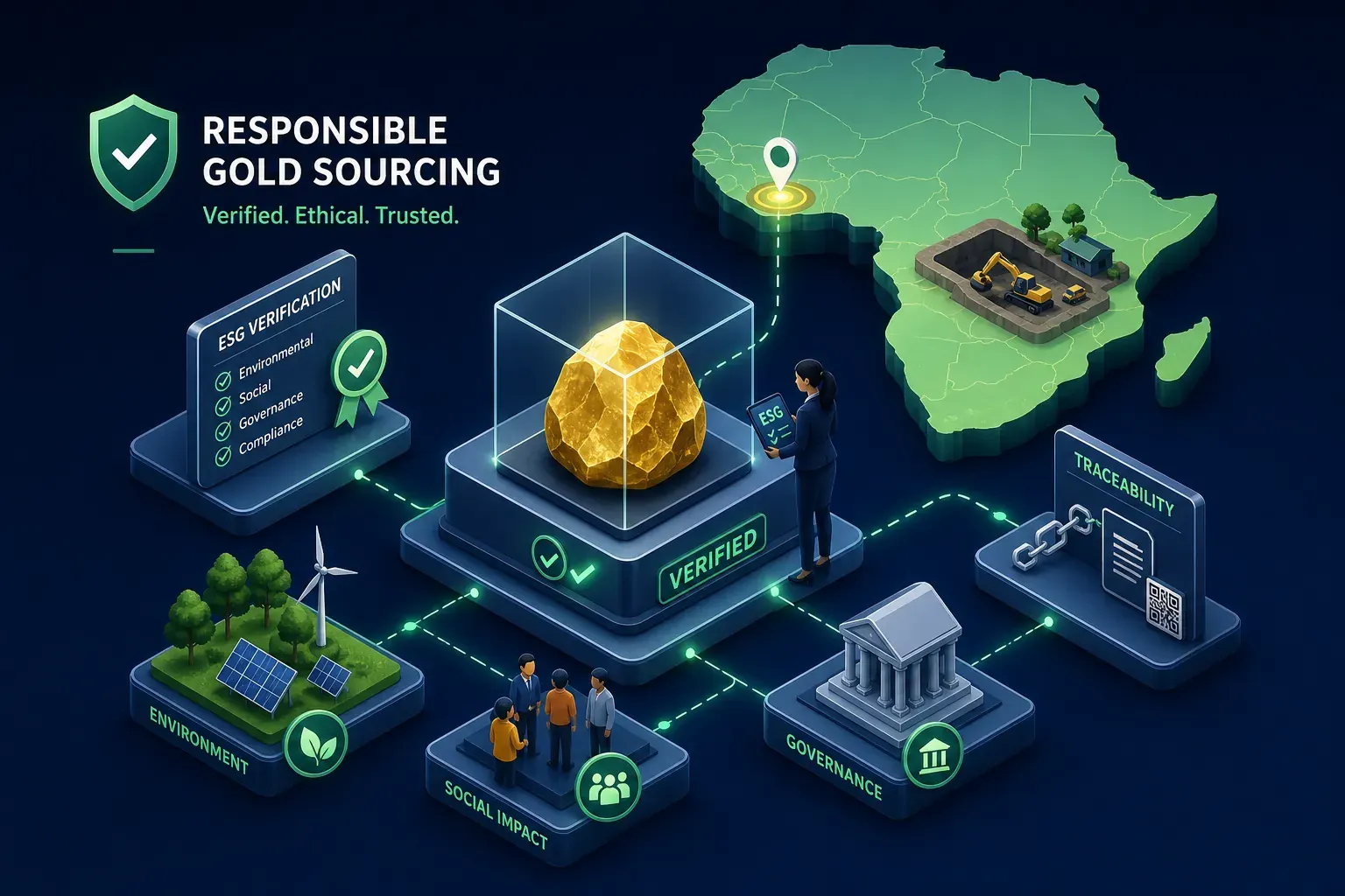 ESG verification framework for responsible African gold sourcing
